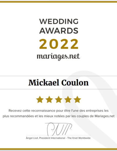 Mickael Coulon Photographe de mariage Arras Wedding Award 2022